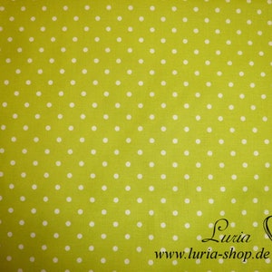 9,50 EUR/meter cotton fabric dots white on green light green 4 mm woven fabric 100% cotton image 2