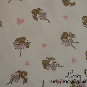 13.10 EUR/meter jersey cotton small ballerina on white