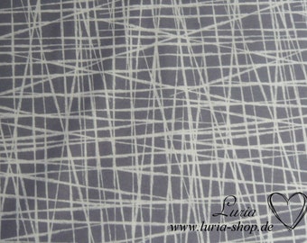 15.00 EUR/meter jersey cotton stripes white on dark gray