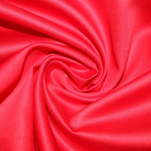 14,30 EUR/metro tecido dirndl liso vermelho algodão cetim