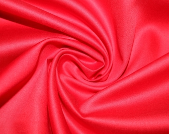 14.30 EUR/meter dirndl fabric plain red cotton satin