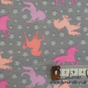 12,00 EUR/mètre jersey coton licornes rose pastel anthracite Saola image 3