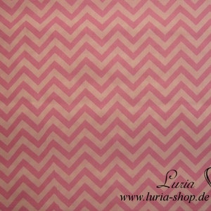 9.50 EUR/meter cotton fabric Chevron Wave pink white woven fabric 100% cotton image 2