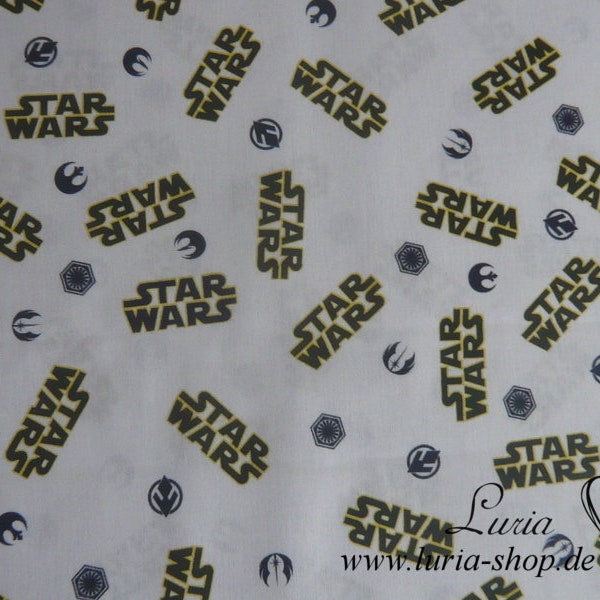 12,60 EUR/mètre tissu coton star wars blanc, licence