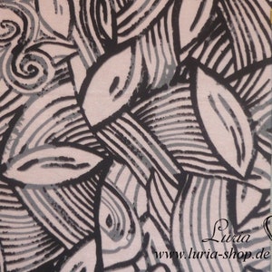 13.00 EUR/meter viscose flowers soft pink black viscose jersey image 2