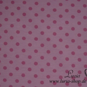 12,90 EUR/m Jersey Punkte pink auf rosa 5mm Baumwolljersey Bild 1