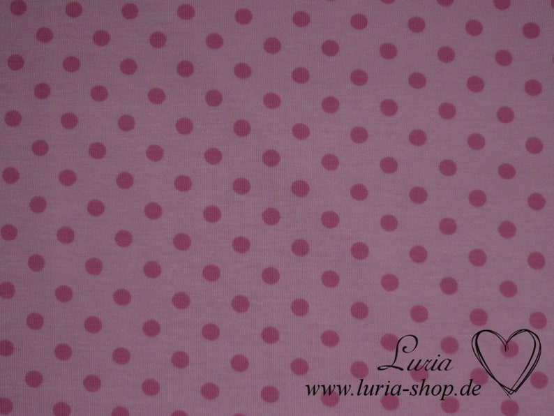 12,90 EUR/m Jersey Punkte pink auf rosa 5mm Baumwolljersey Bild 1