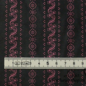 14,30 EUR/metro Tecido dirndl ornamentos rosa preto algodão cetim