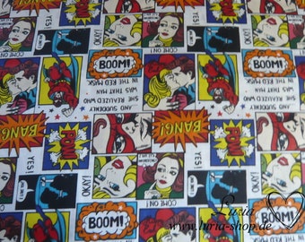 10.30 EUR/meter cotton fabric comics retro colorful woven fabric 100% cotton