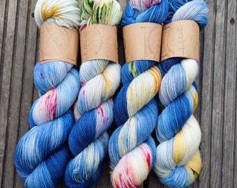 HANDDYED Sockengarn "Jeansliebe" handgefärbte Unikate!