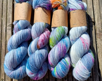 HANDDYED Sockengarn "Feuerwerk" handgefärbte Unikate!