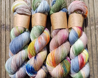 HANDDYED sock yarn "Museum Spring" hand-dyed unique pieces!