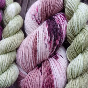 HANDDYED Sockengarn-Bundle Pflaumenbaum handgefärbt 140g Bild 5