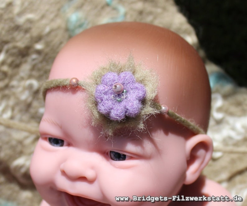 Gefilzt Stirnband für Baby Fotografie Bild 2