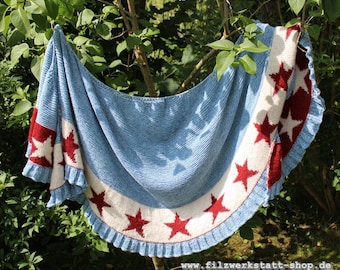 Strickanleitung Tuch "Misses America" DIY!