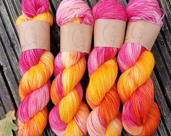 HANDDYED sock yarn "Tulip Love" hand-dyed unique pieces!