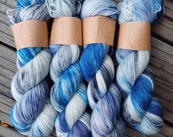 HANDDYED Sockengarn "Wintertag" handgefärbte Unikate!