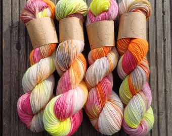 HANDDYED sock yarn "Neon-Stone reloaded" hand-dyed unique pieces!