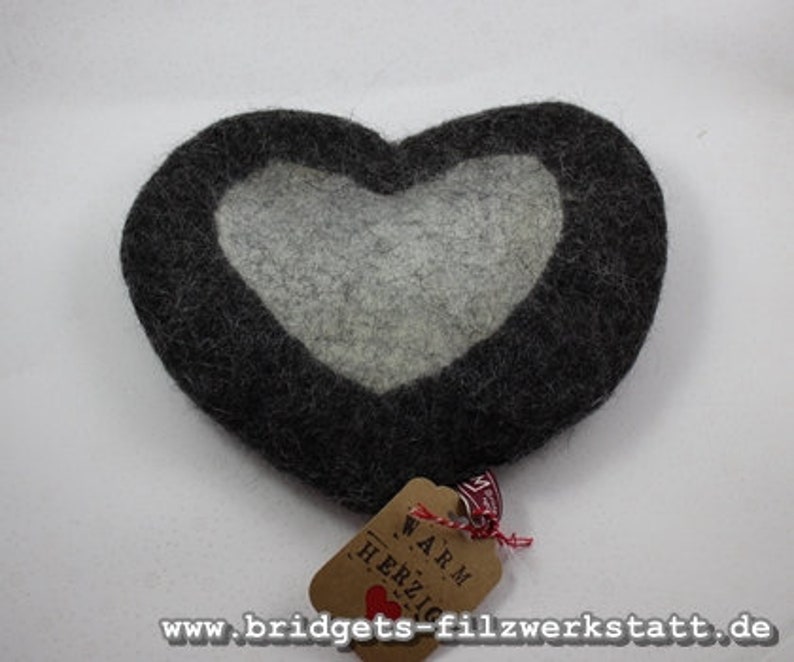 Kirschkernkissen warmherzig Filz handmade Bild 1