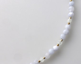 Necklace, necklace, gemstones, aquamarine, faceted
