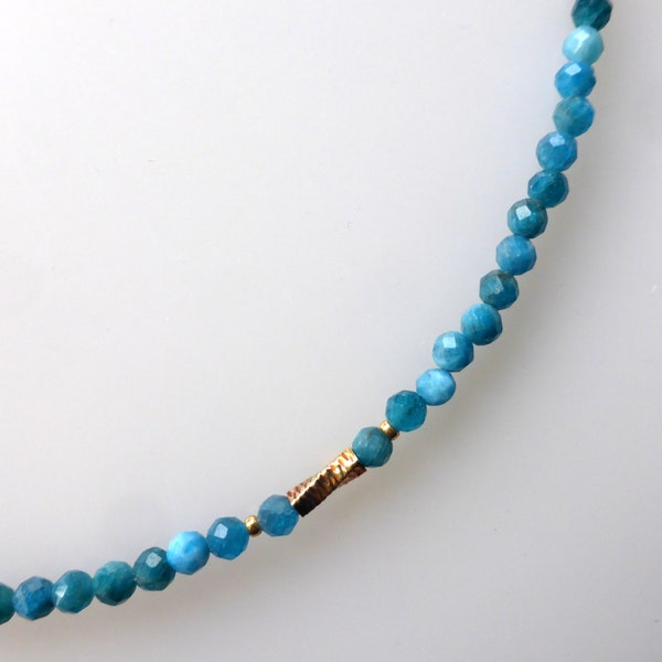 Necklace, Necklace, Gemstones, Apatite, Faceted, Gold