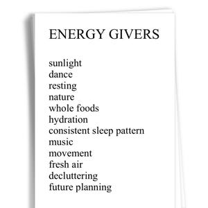 Print // (Post)Karte // inspirierende Karte // Motivation Druck // Wand-Dekor // Energie Givers