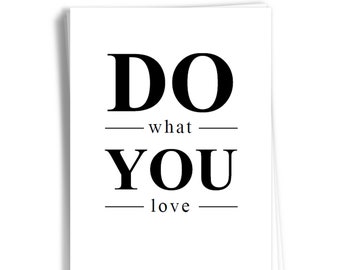 Print // (Post)Karte // inspirierende Karte // Motivation Druck // Wand-Dekor // Do what you love