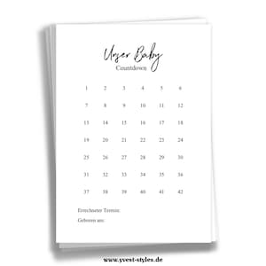Print // (Post)Karte // Baby Countdown
