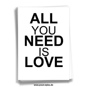 Print // (Post)Karte // inspirierende Karte // Motivation Druck // Wand-Dekor // All you need