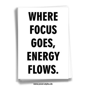 Print // (Post)Karte // inspirierende Karte // Motivation Druck // Wand-Dekor // Focus