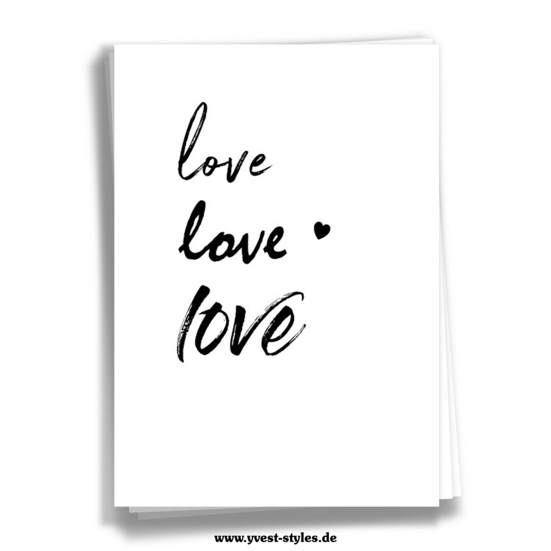 Print // PostCard // Inspirational Card // Motivational Print // Wall Decor // Love image 1