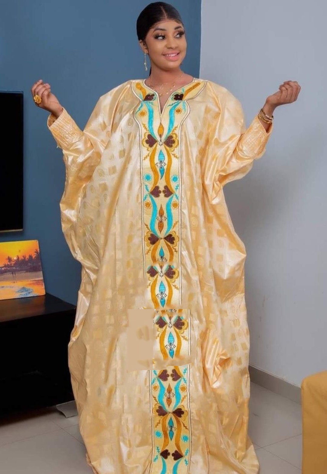 Premium Getzner Magnum Gold African Dress/african - Etsy