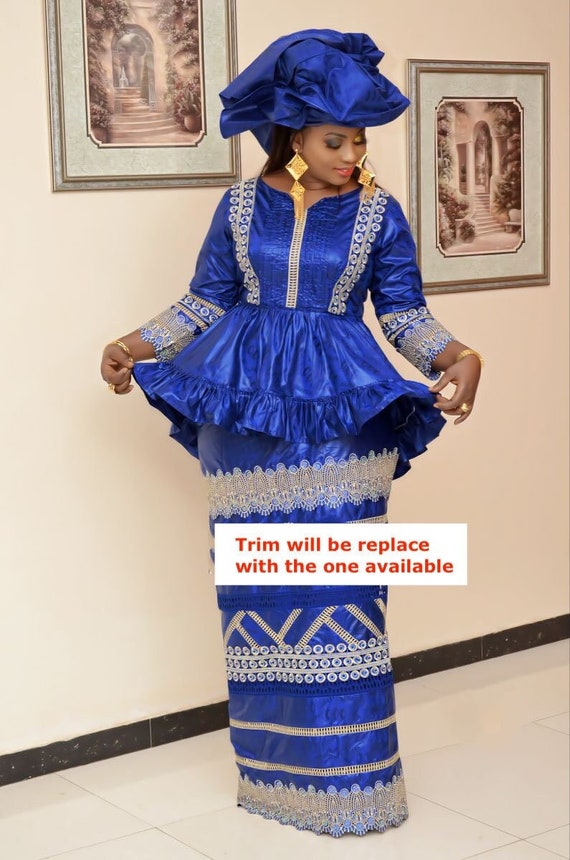 Royal blue and gold african clearance dress