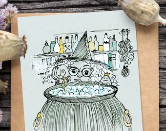 Postcard -Witches' Kitchen-