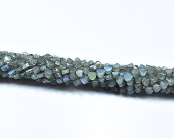 4mm Labradorite Smooth Flat Heart Beads, Natural Labradorite Heart Beads, Labradorite Plain Beads, Labradorite Gemstone Beads, Labradotite
