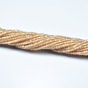 2.25-2.5mm Cubic Zircon Faceted Rondelle Beads, Zircon Rondelle Beads, Cubic Zircon Bead, Zircon Beads Strand, Zircon Jewelry Making Beads