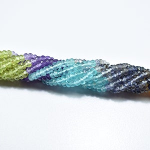 Mix Stone Multi Faceted Rondelle Beads, Multi Gemstone Rondelle Beads, 3.5mm Multi Color Faceted Beads, Multi Beads, Natural Gemstone Beads
