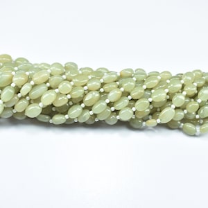 Cat&#39;s Eye Smooth Oval Beads, Cat&#39;s Eye Plain Beads, Natural Green Cat&#39;s Eye Beads, Cat&#39;s Eye Oval Shape Beads, Cat&#39;s Eye Handmade Beads