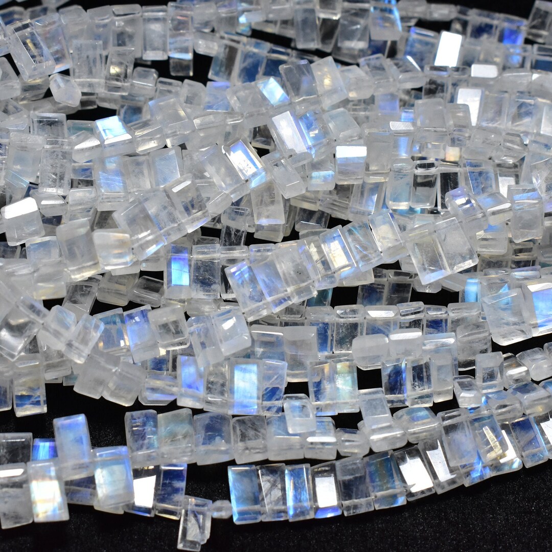 Rainbow Moonstone Faceted Baguette Beads Natural Moonstone Faceted rainbow-moonstone-faceted-baguette-beads-natural-moonstone-faceted