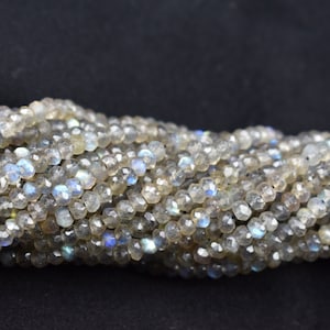 SPECIAL OFFER! Labradorite Faceted Rondelle Beads, 3mm Labradorite Beads, 13 Inch Labradorite, To Avail This Offer Please Read Description