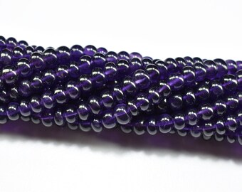African Amethyst Smooth Rondelle Beads, Amethyst Gemstone Beads, Amethyst Plain Beads, Amethyst Rondelle Beads, Amethyst Handmade Beads