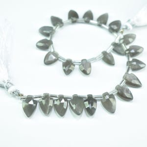 Gray Moonstone Pear Shape Beads, Natural Moonstone Faceted, Gray Moonstone Leaf Shape Briolette Beads, Moonstone Fancy Beads, Handmade Beads