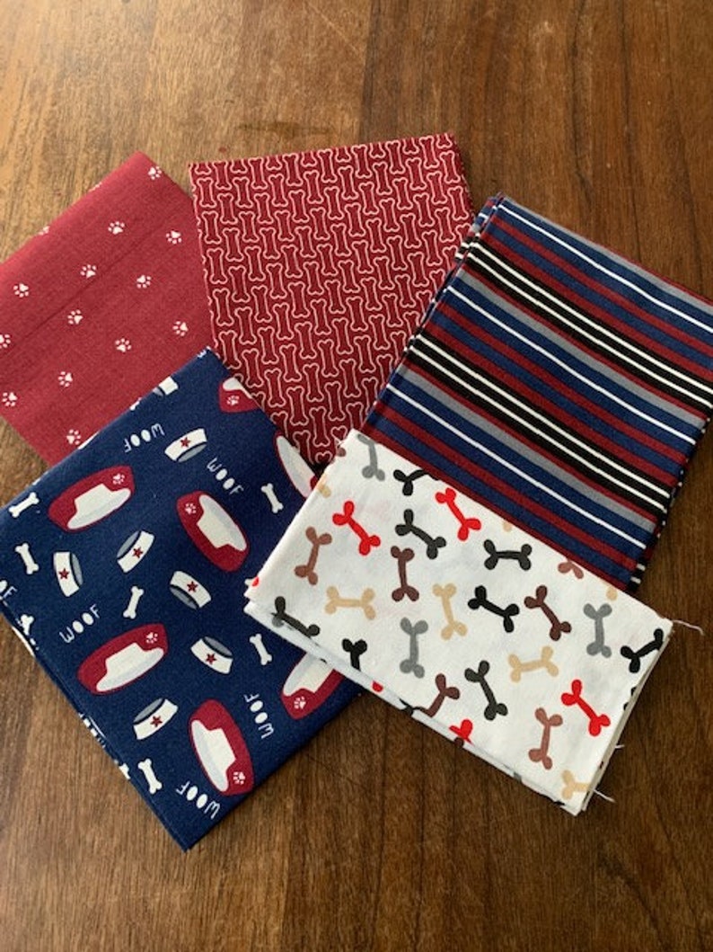 De-Stash Lot of Dog-Themed Riley Blake Fat Quarters