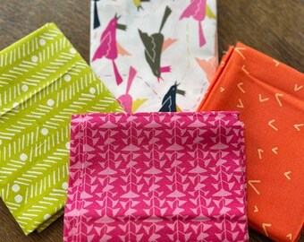 Curated Pink, Green, Orange Fat Quarters