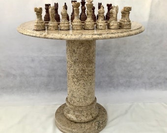 marble chess board table