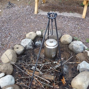 Hand Forged Camp Tripod Rack