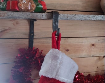 Hand Chiseled Pine Tree on Stocking Hanger