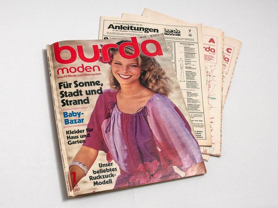 Burda Sewing Pattern 80s Knitwear Crochet Fashion Fashion Etsy