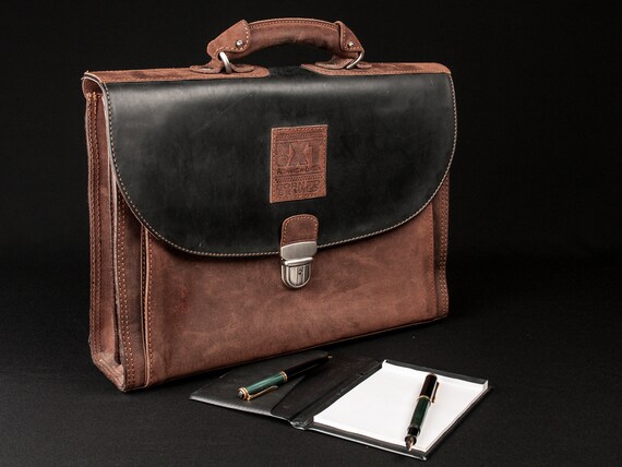 expensive leather briefcase