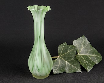 Blumenvase Handarbeit Vase Vintage Glaskunst Retro Wohnraumschmuck